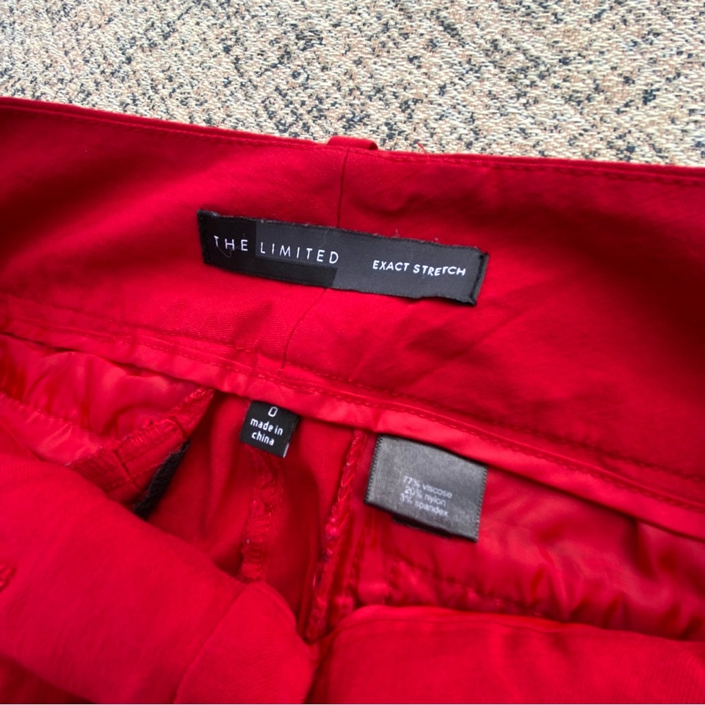 The Limited Exact Stretch Red Skinny Ankle Pant size 0 - Picture 6 of 11